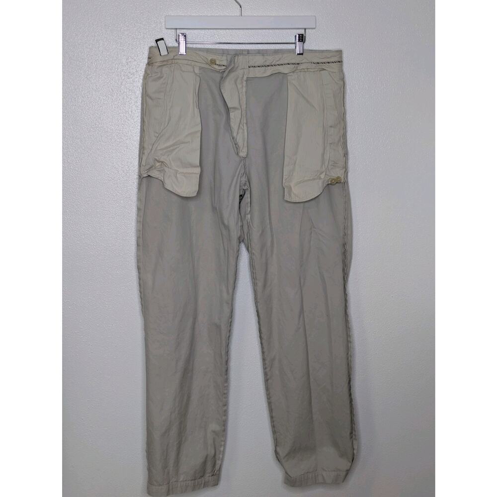 Banana Republic Pants Mens 36 X 34 Gavin Straight Fit Chino Beige Flat Front - Picture 9 of 9